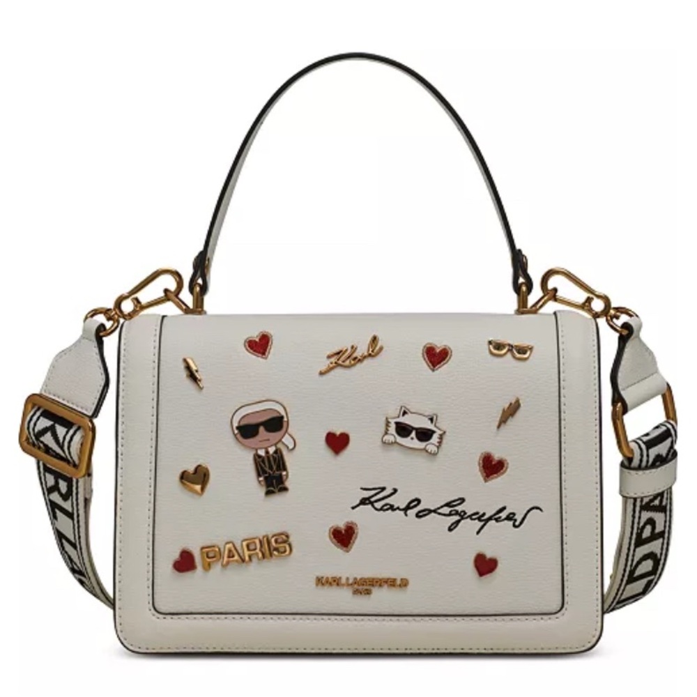 Karl Lagerfeld White Shoulder Bag